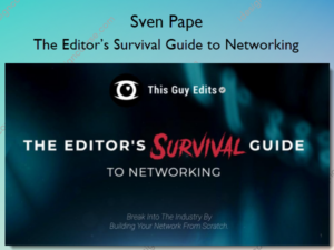 The Editor’s Survival Guide to Networking – Sven Pape