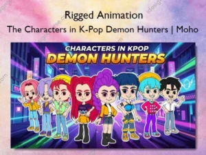 The Characters in K-Pop Demon Hunters | Moho – Rigged Animation