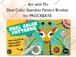 Dual Color Seamless Pattern Brushes for PROCREATE – Art with Flo